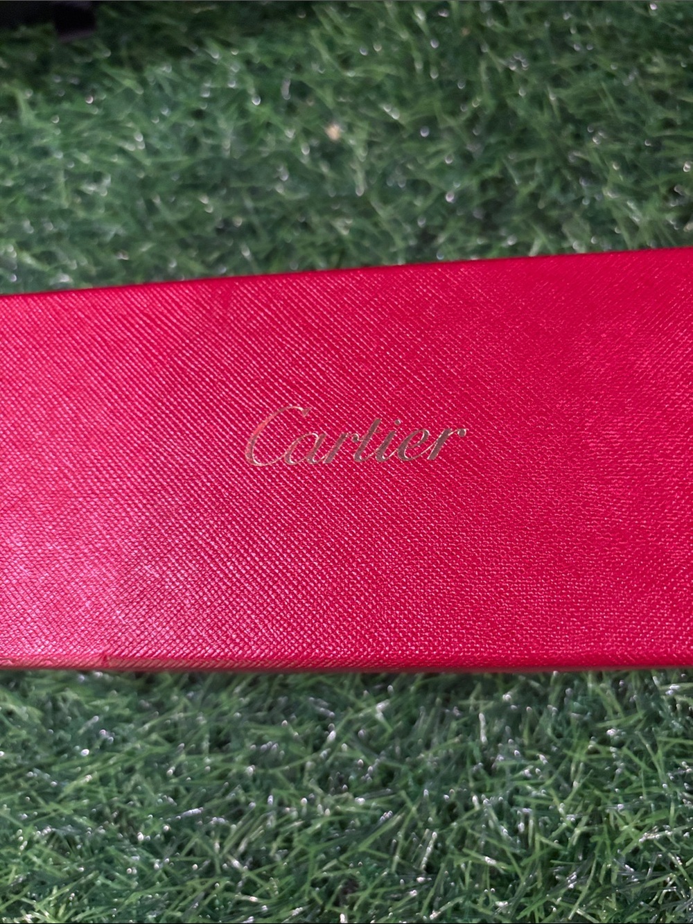 Cartier Red Jewelry hard box with Gold Logo